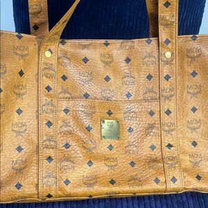 MCM Brown Leather Tote Bag